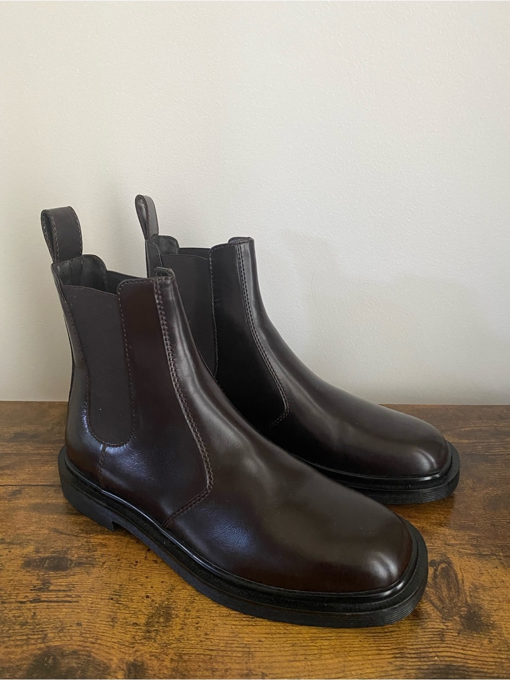 The Row Elastic Ranger Boots in Dark Brown Leather (38.5)